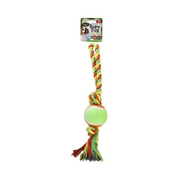 Knot Rope Tug With Tennis Ball Toy