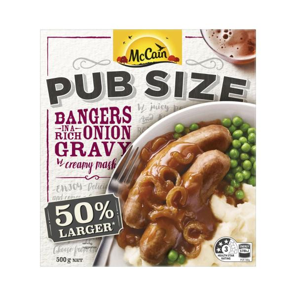 Pub Size Bangers & Mash