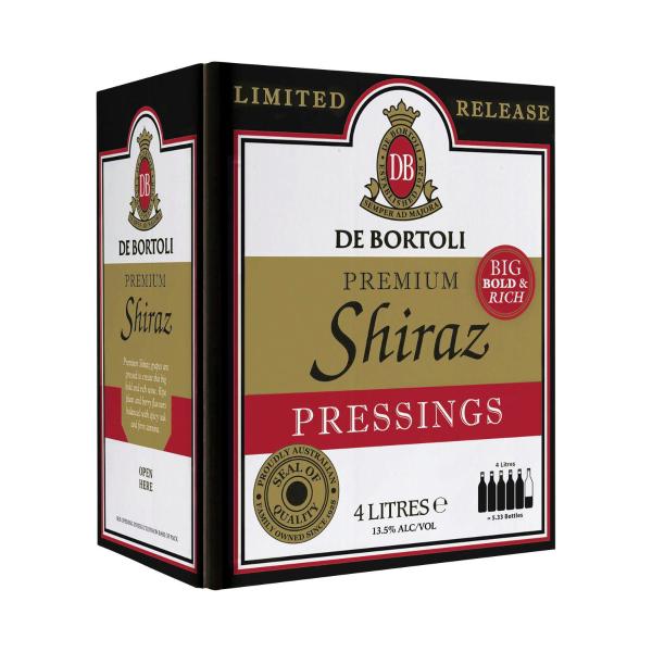 Premium Shiraz 'pressings' Cask 4l