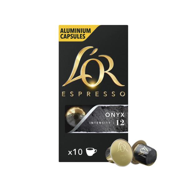 Espresso Onyx Intensity 12 Coffee Capsules Nespresso* Compatible