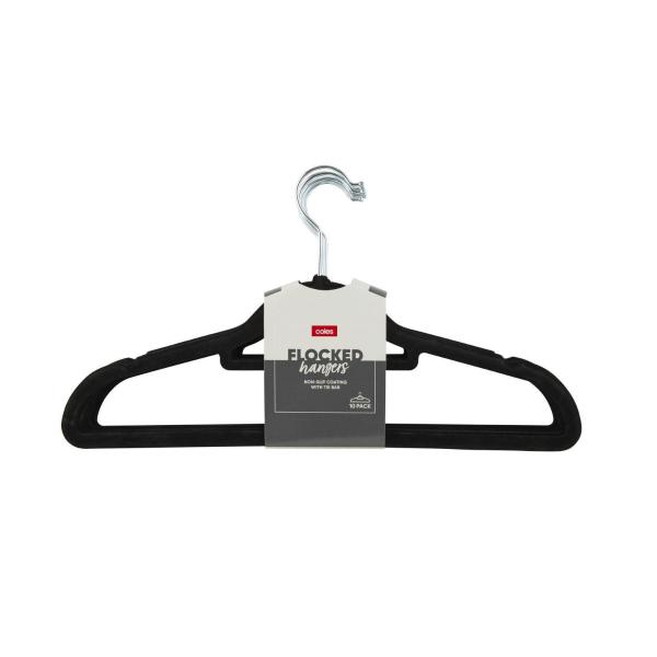 Flocked Hangers Black