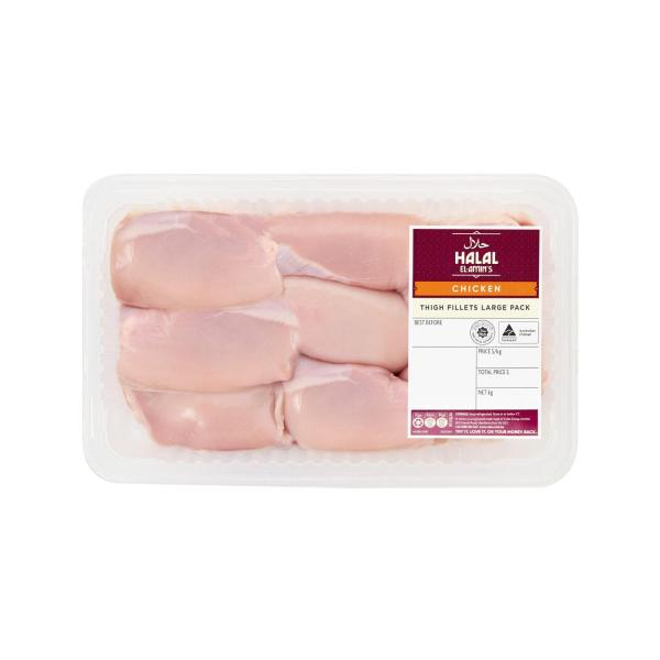 Halal Chicken Thigh Fillets Large Pack