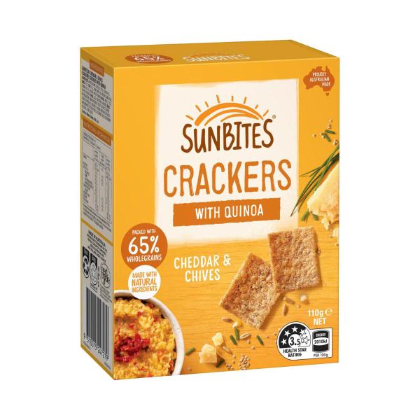 Cheddar & Chives Snack Crackers With Quinoa Share Pack