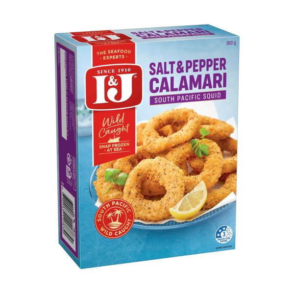 Frozen Tasty Calamari Salt & Pepper Lightly Crumbed Rings