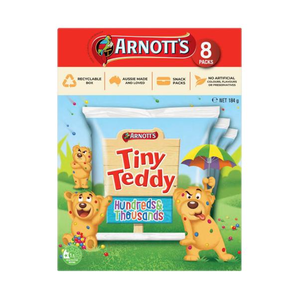Tiny Teddy Hundreds & Thousands Multipack 8 Pack