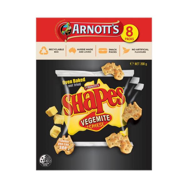Shapes Vegemite & Cheese Lunchbox Multipack 8 Pack