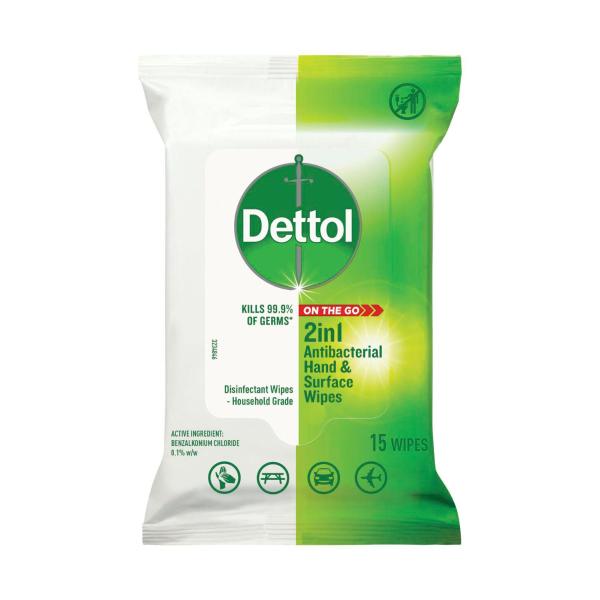 2 in 1 Hands And Surfaces Antibacterial Wipes