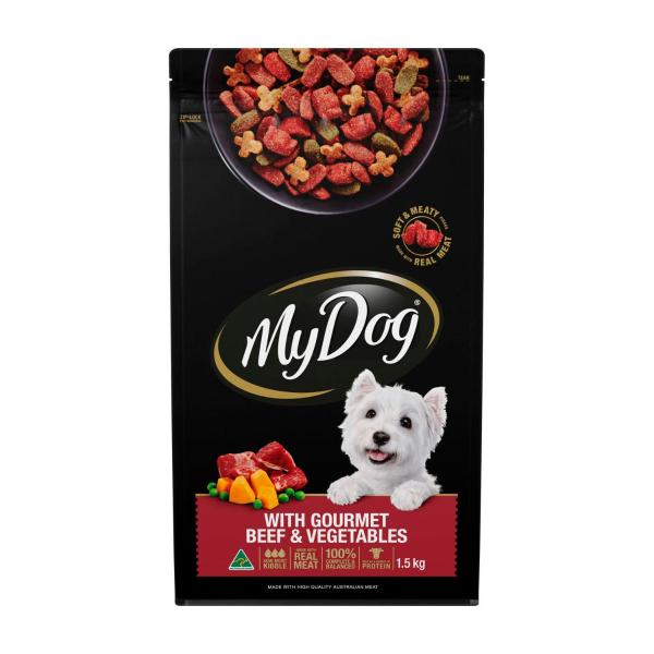 With Gourmet Beef And Roast Vegetable Flavour Dry Dog Food