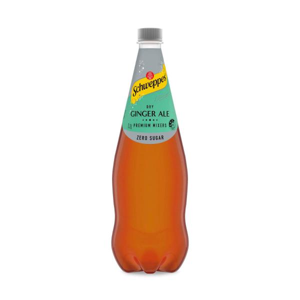Zero Sugar Classic Mixers Dry Ginger Ale Soft Drink Bottle