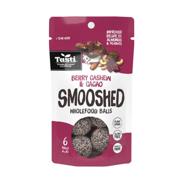 Berry Cashew & Cacao Smooshed Wholefood Balls 6 Pack