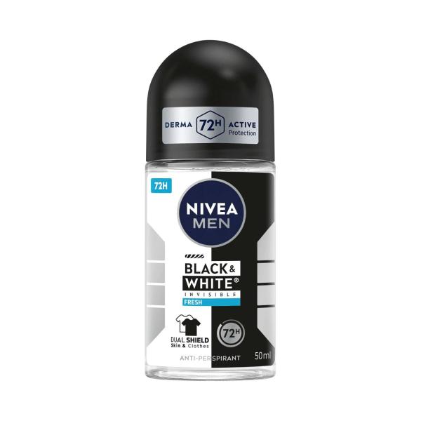 Deo Roll On Men Invisible Black And White Fresh