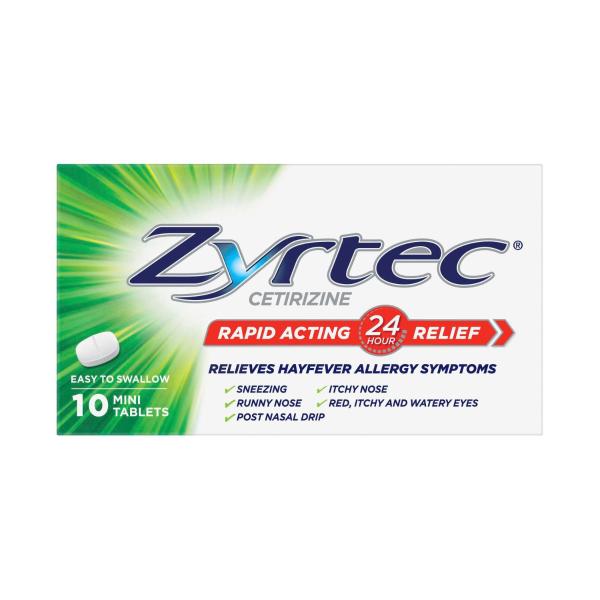 Rapid Acting Hayfever Allergy Relief Antihistamine Mini Tablets