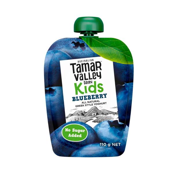Kids Greek Style Yoghurt Pouch Blueberry