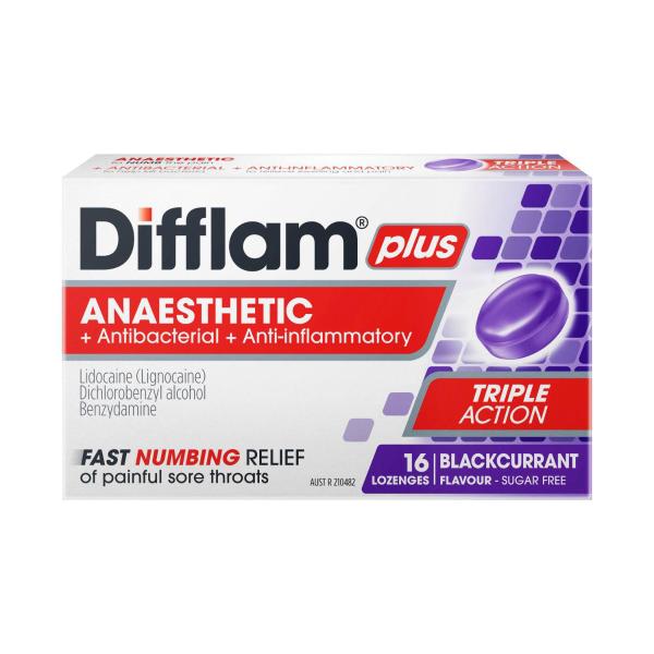 Plus Blackcurrant Flavour Anaesthetic Lozenges