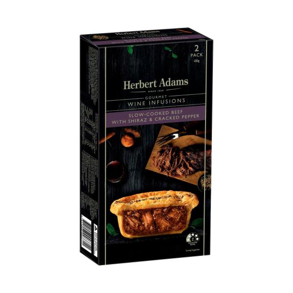 Slow Cooked Beef Pie Shiraz With Cracked Pepper