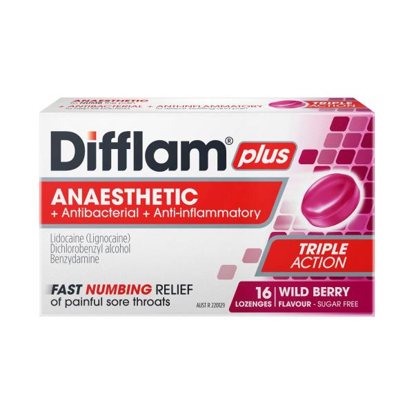 Plus Anaesthetic Berry Flavour Lozenges