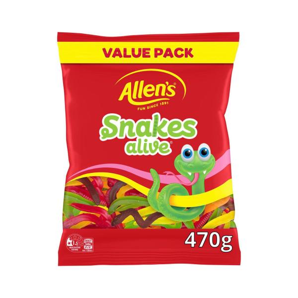 Lollies Large Value Bag Jelly:snakes Alive