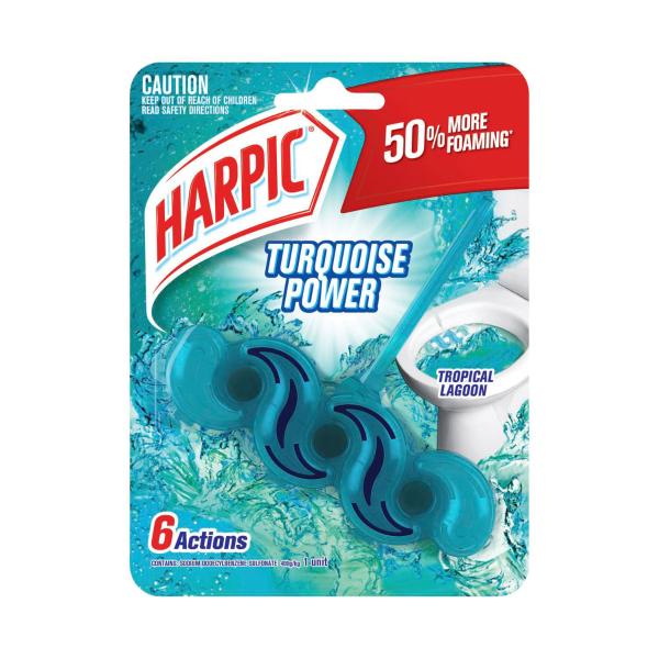 Turquoise Power Rimblock Tropical Lagoon Toilet Cleaner