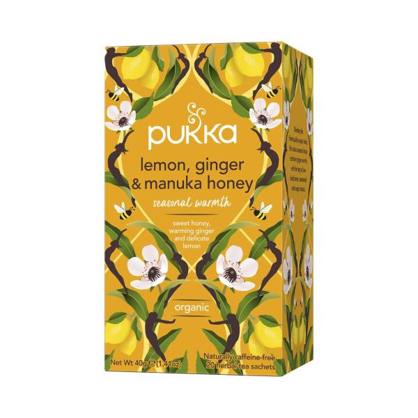 Lemon Ginger & Manuka Honey Tea Sachets 20 Pack