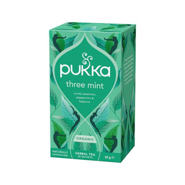 Three Mint Herbal Tea Sachets 20 Pack