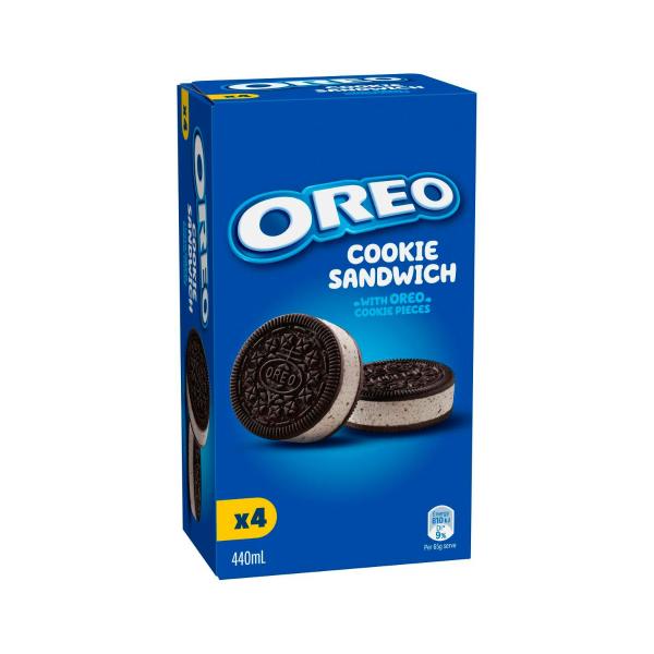 Frozen Cookie Sandwich With Oreo Biscuit Pieces 4 Pack