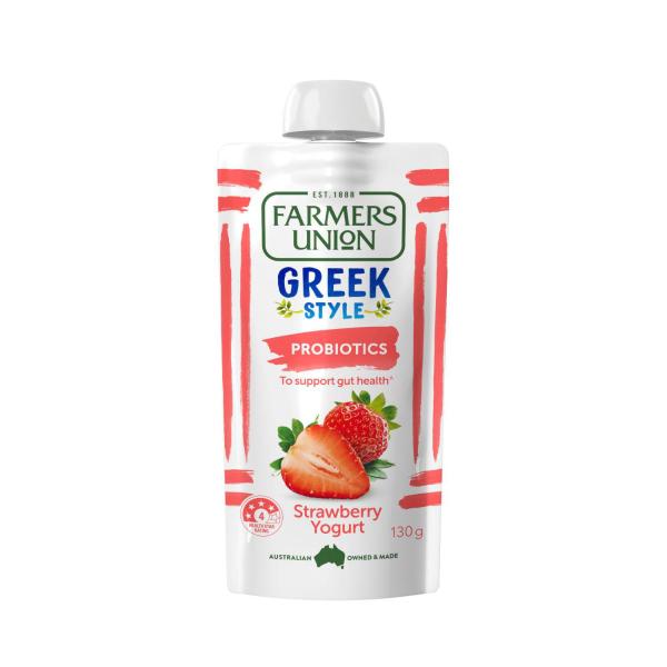 Greek Style Yoghurt Pouch Strawberry