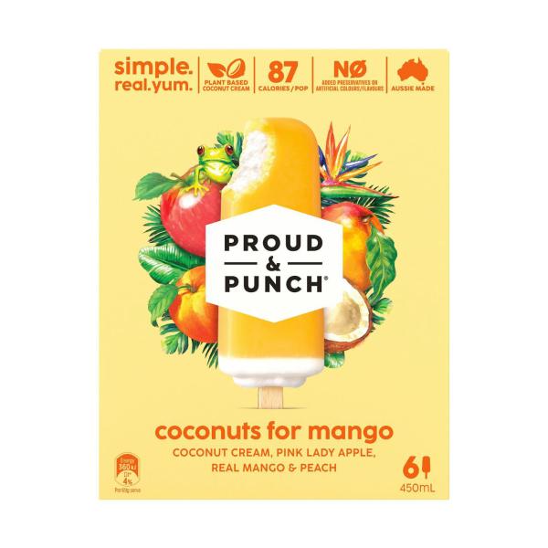 Coconuts For Mango Frozen Dessert Sticks 6 Pack