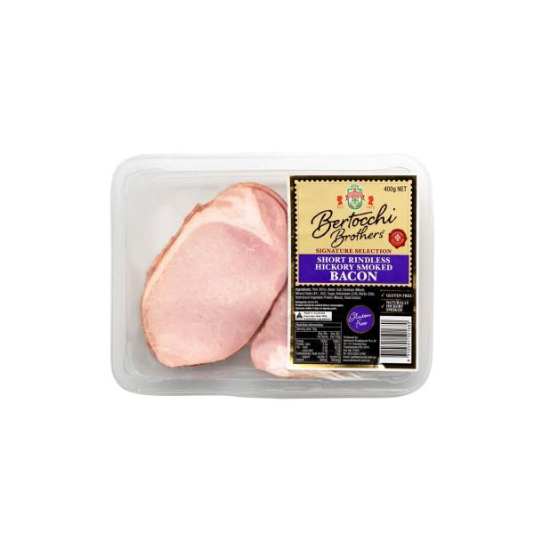 Short Rindless Hickory Smoked Bacon