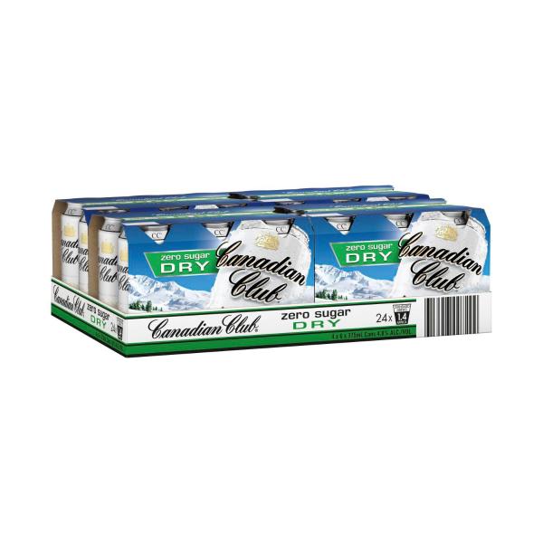 Canadian Club & Zero Sugar Dry Can 375ml