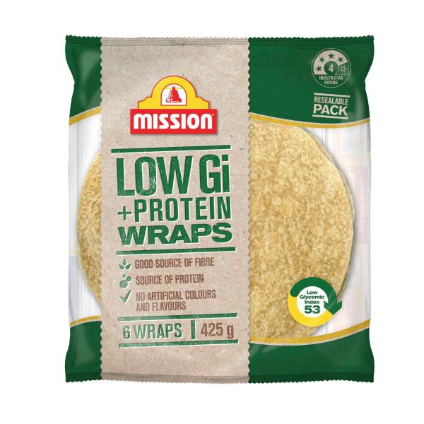 Wraps Low Gi Wholemeal 6 Pack