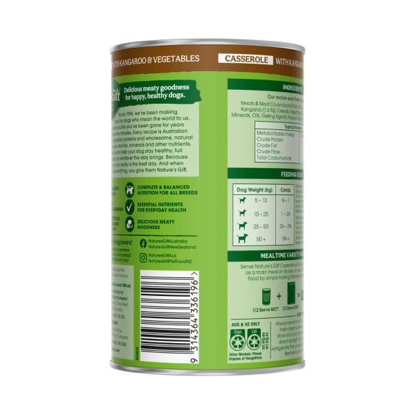 Adult All Breeds Wet Dog Food Casserole Gravy Kangaroo & Vegetables