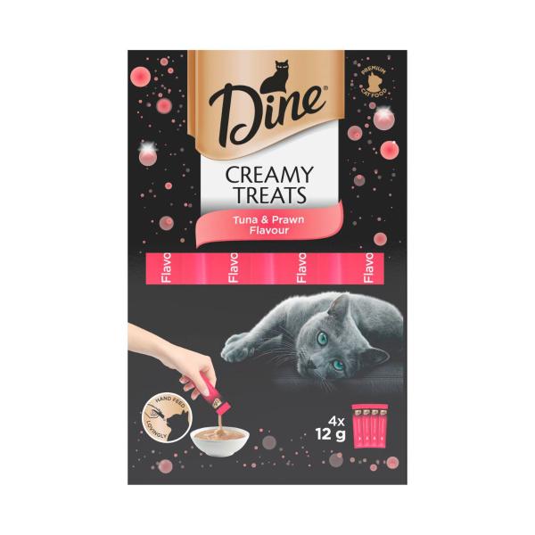 Creamy Treats Cat Treats Tuna & Prawn Flavour 4x12g Sachets