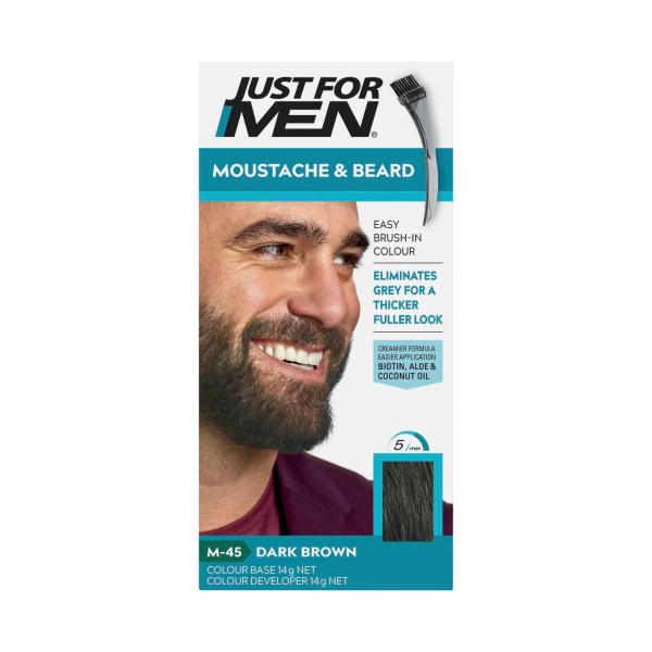 Moustache & Beard In Colour Dark Brown