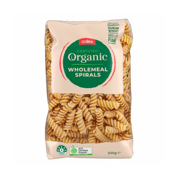 Organic Wholemeal Spirals Pasta