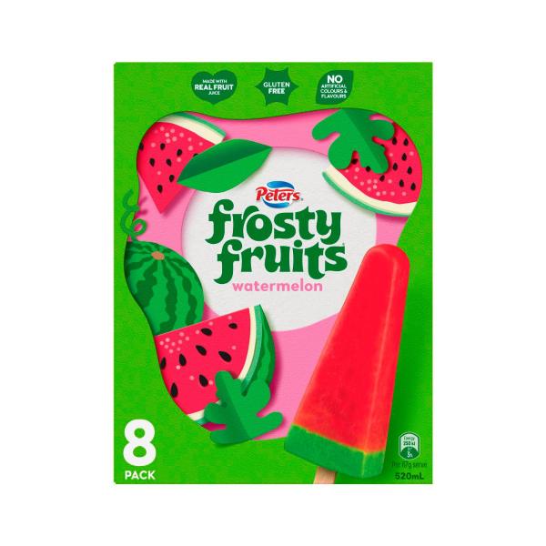 Frosty Fruits Watermelon Ice Sticks 8 Pack