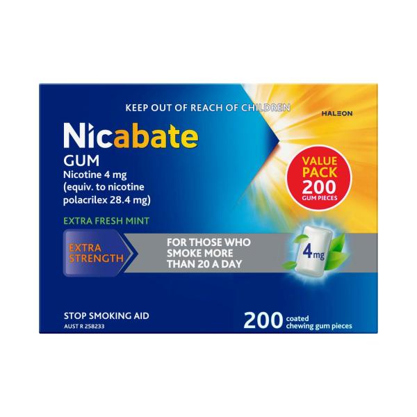 Quit Smoking Chewing Gum Extra Strength 4mg Nicotine