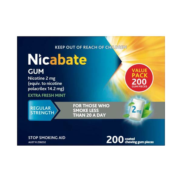 Quit Smoking Chewing Gum Regular Strength 2mg Nicotine