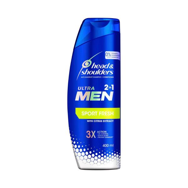 Ultra Men 2 In1 Sports Fresh Anti-dandruff Shampoo + Conditioner