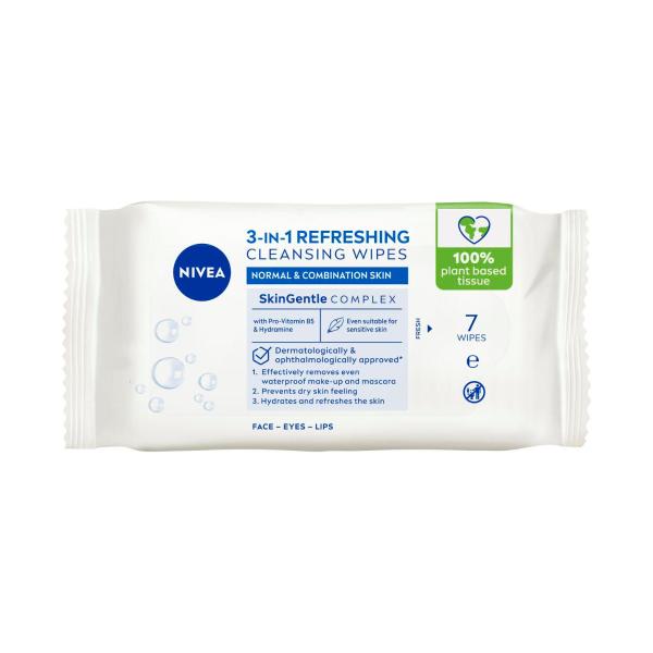Daily Essentials Refreshing Face Cleansing Wipes For Normal Skin + Vitamin E