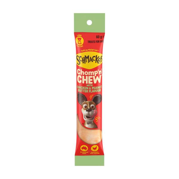 Chomp N Chew With Peanut Butter & Chicken Flavoured Dog Treat Large