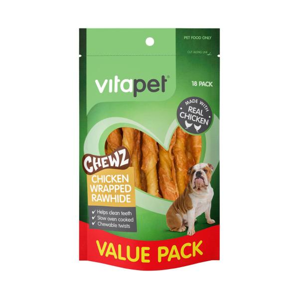 Chewz Chicken Wrapped Rawhide Sticks Dog Treat