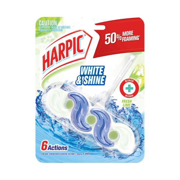 White & Shine Rimblock Fresh Lime Toilet Cleaner