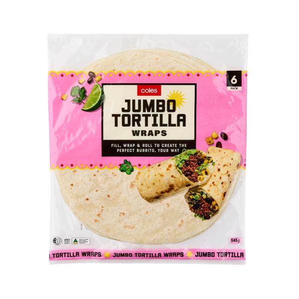 Jumbo Tortilla Wraps 6 Pack