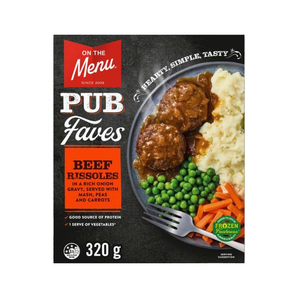 Beef Rissoles Plated Meals