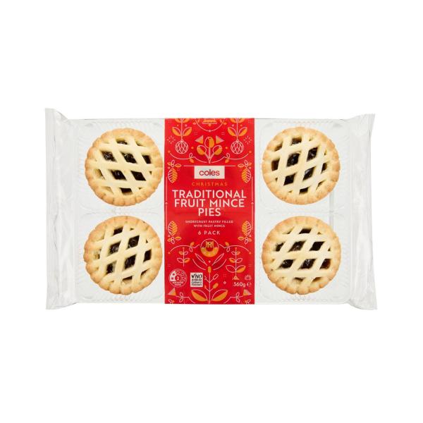 Christmas Traditional Fruit Mince Pies 6 Pack