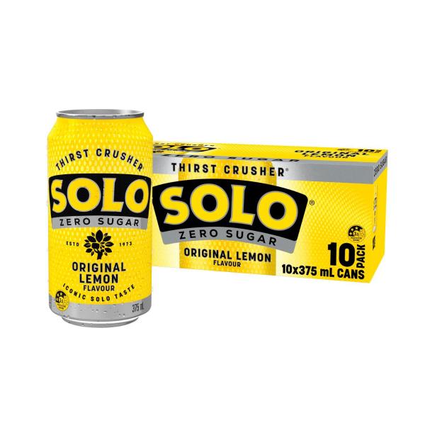 Zero Sugar Original Lemon Soft Drink Cans Multipack 375ml