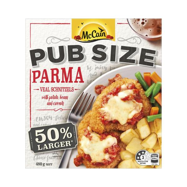 Pub Size Parma Veal Schnitzels & Veg