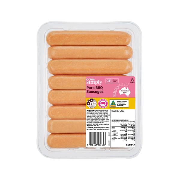 Pork Bbq Sausages 8 Pack