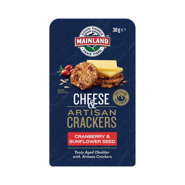 On The Go Tasty Cheese & Cranberry Sunflower Crackers