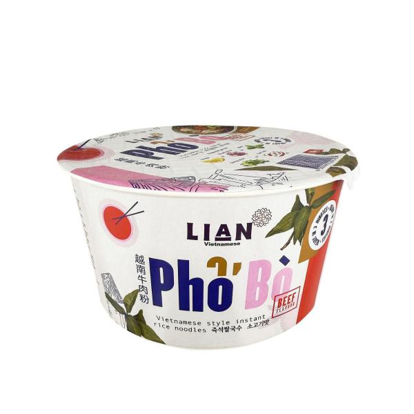 Pho Bo Rice Noodles Bowl Beef Flavour